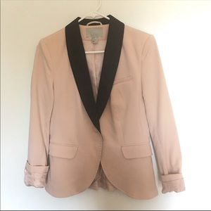 H&M Pink with black neck blazer